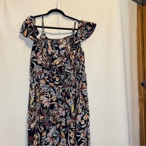SHEIN Floral Black Maxi Dress 3XL